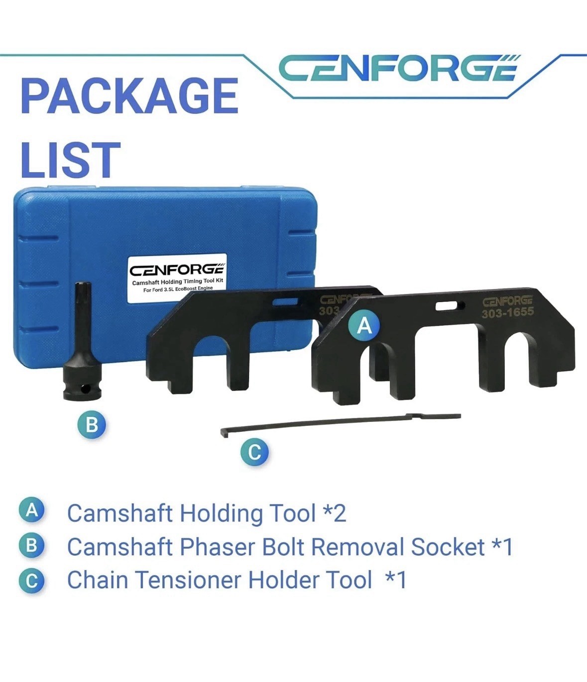 Cenforge Camshaft Holding Timing Tool Kit for Ford 3.5L EcoBoost 303-1655