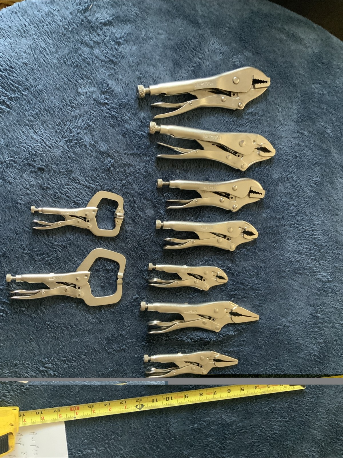 Mac Tools 9pc Locking Pliers/ Vice Grips….all Work….see Pics….