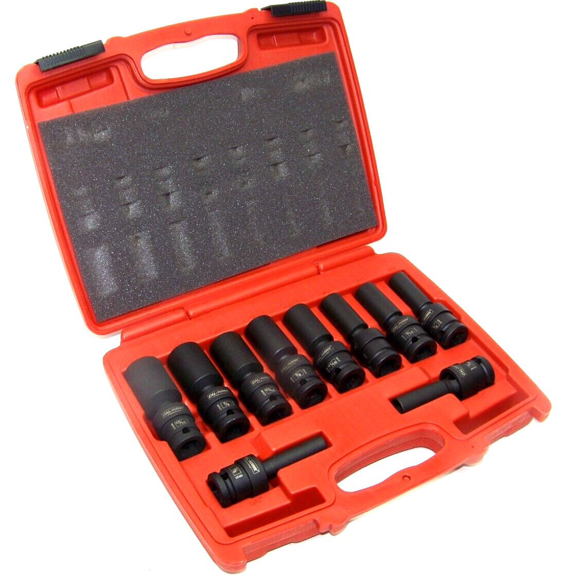 10 Pc 1/2″ Drive Socket Set Universal Swivel Impact CR Molybdenum Standard SAE