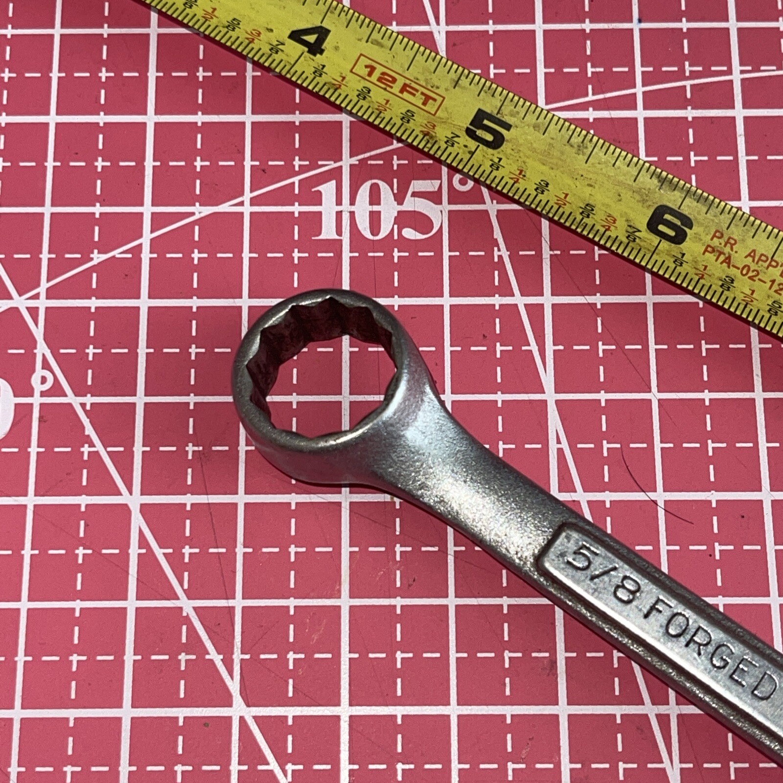 Vintage Sears Craftsman USA V 5/8 X 3/4 In SAE Stubby 12 Point Box Wrench Nice