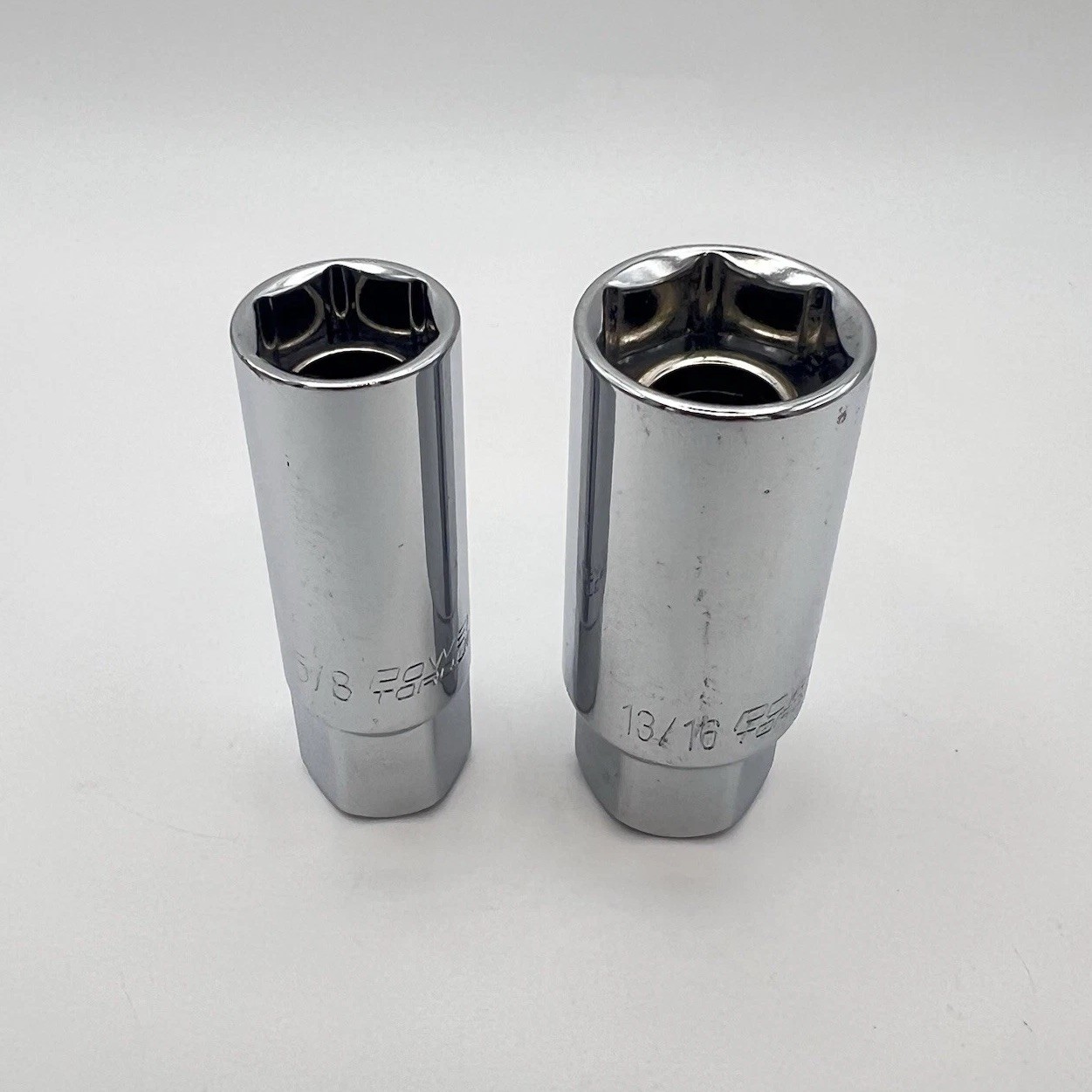 Power Torque 2pc 3/8 Drive Magnetic Spark Plug Socket Set 5/8” & 13/16” Tune Up