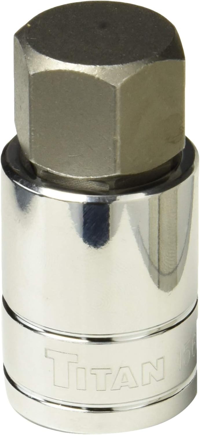 Titan Tools 1/2 Inch Drive 22mm Hex Bit Socket – Durable Chrome Vanadium Steel