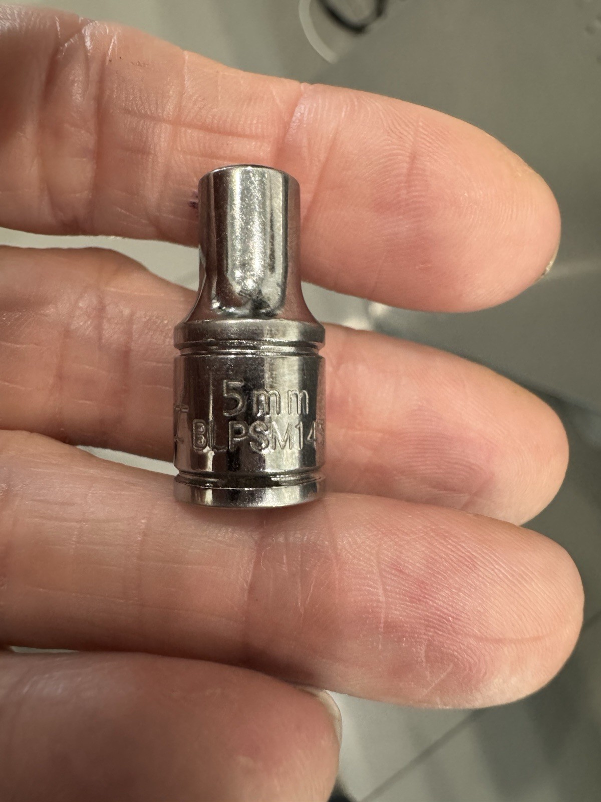 BLUE POINT By Snap On BLPSM145 1/4″ DRIVE 5MM SOCKET SHALLOW 6 POINT