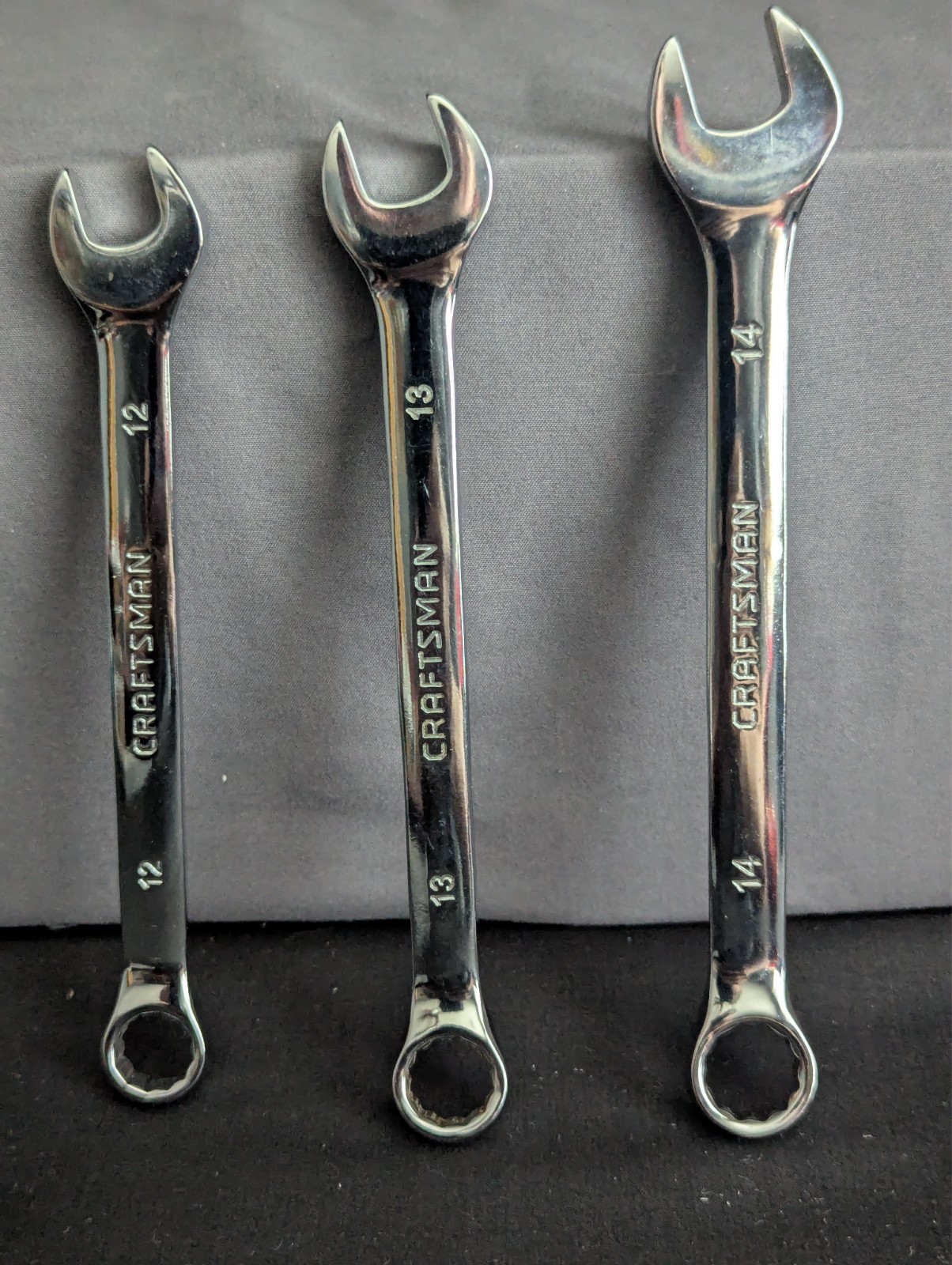 Lot of Three Craftsman Wrenches Z-AG series 12,13,14 MM
