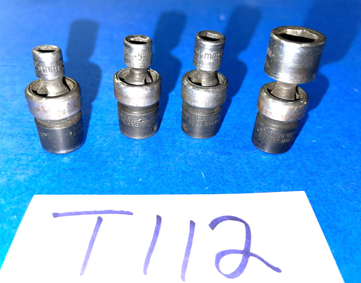 SK TOOLS 4 PIECE 1/4 DRIVE METRIC IMPACT SWIVEL SOCKETS 5, 5.5, 6 AND 11MM
