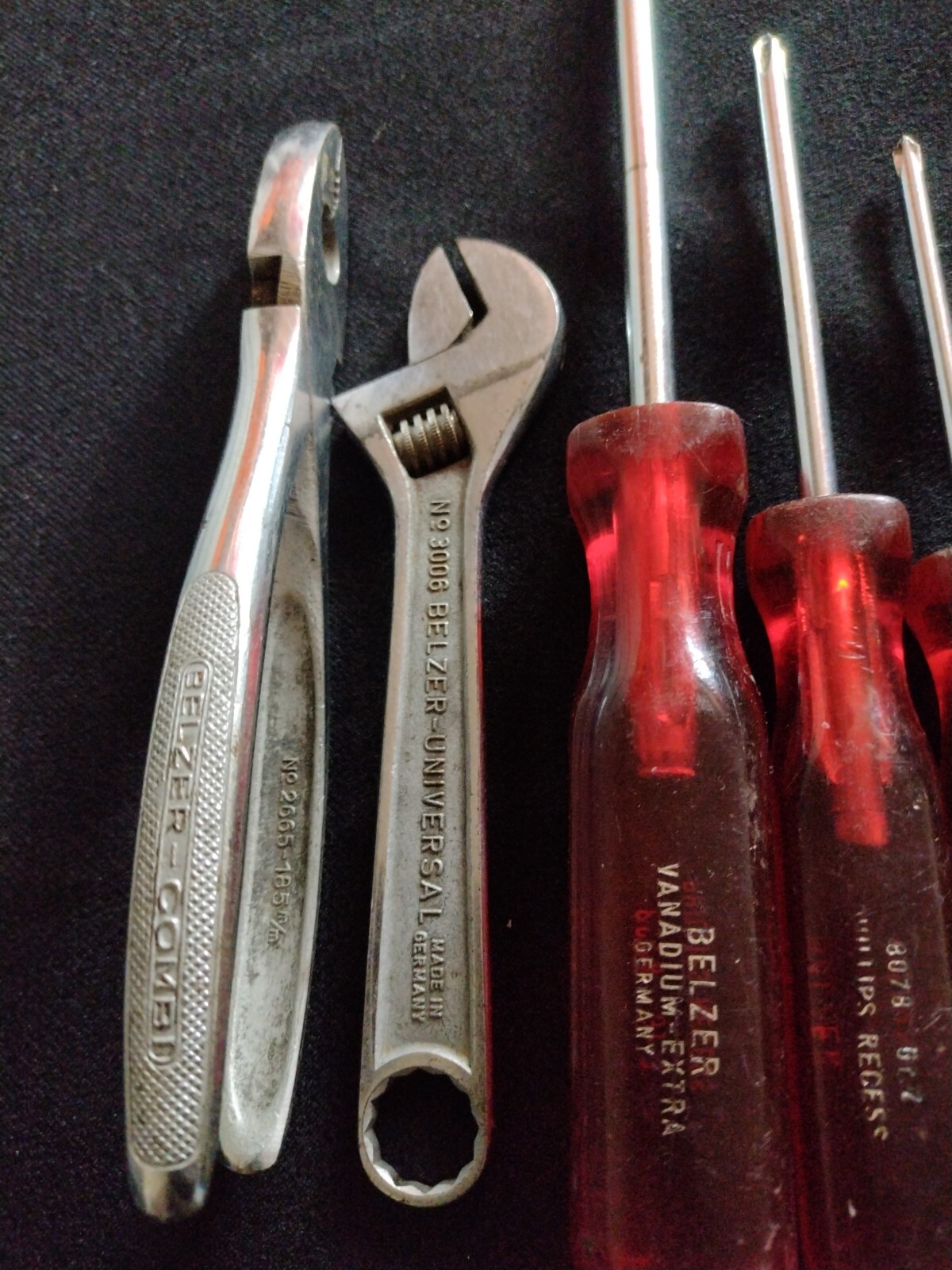 BELZER 8078(GR.3, GR.2, GR.1, GR.0) PHILLIPS SCREWDRIVERS & WRENCH 6″ & Pliers