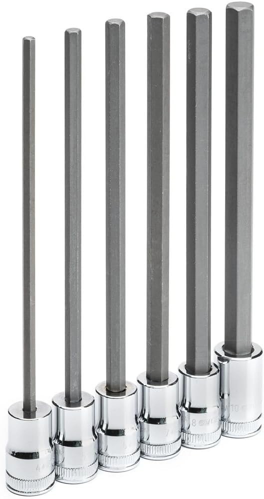 6 Pc. 3/8″ Drive Long Length Hex Bit Socket Set, Metric – 82554