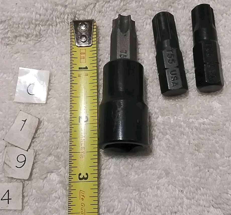 4pc CAL-VAN #1171/2″ DRIVE ADAPTER TORX T-55 SECURITY &T-55 USA 🇺🇸