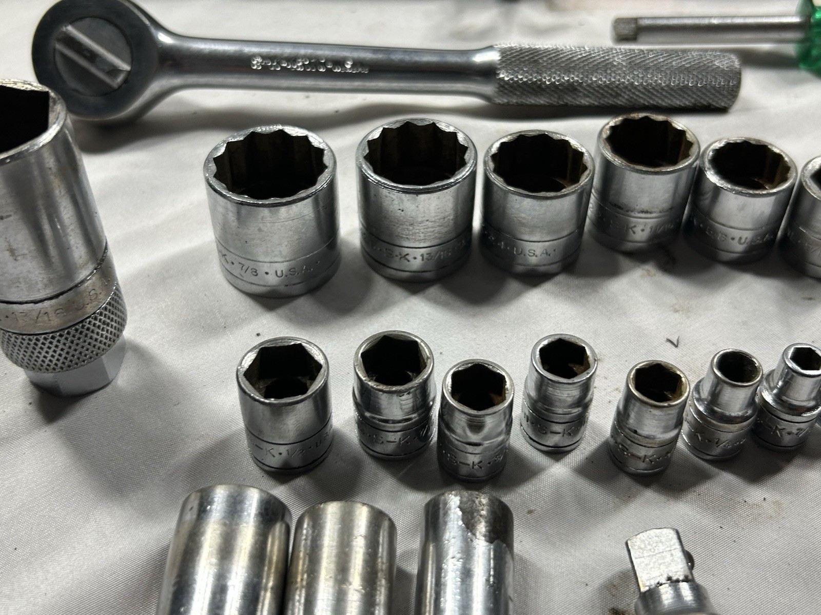 S-K Tools 3/8″ And 1/4” Drive 23 Piece Socket Set USA Made Please Read