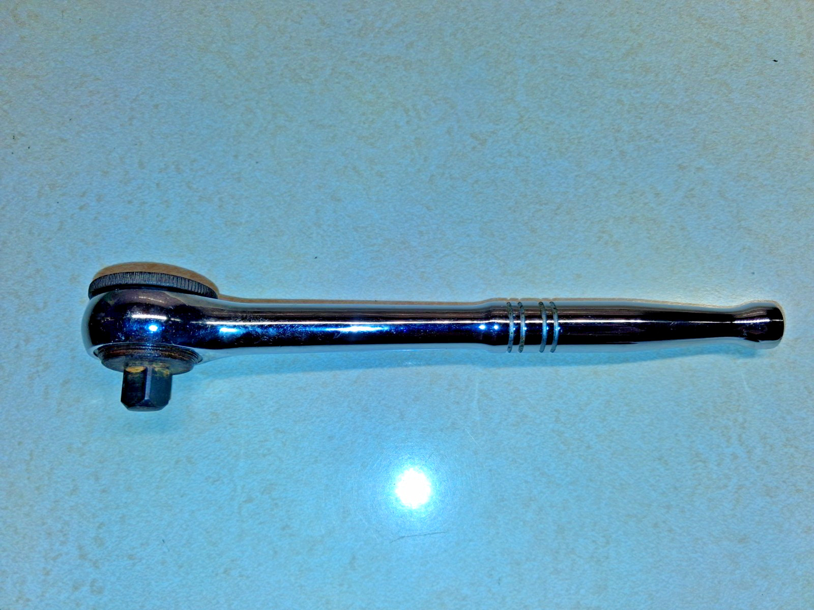 8″ Long, 3/8″ Drive Companion Ratchet, Polished Chrome w/Thumbwheel – By: Sears