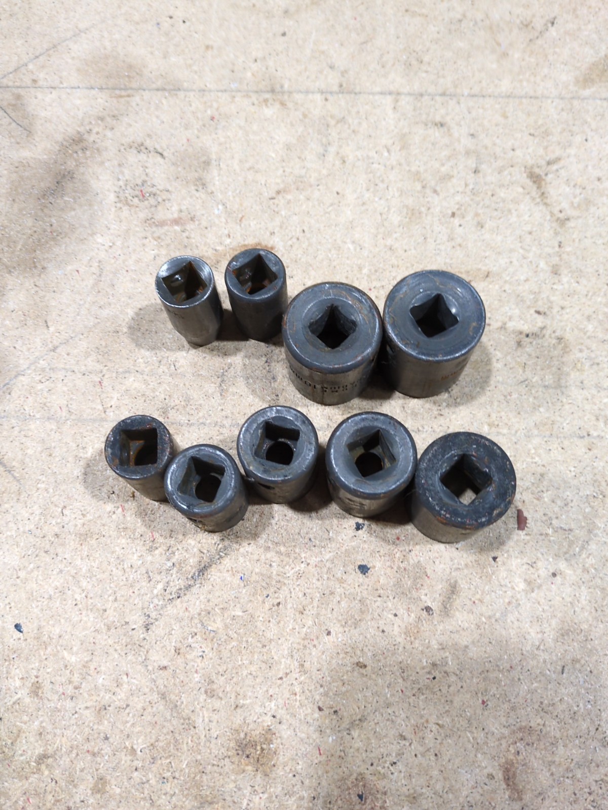 Various Size Impact Sockets 3/8 Drive Std. Depth Metric See List