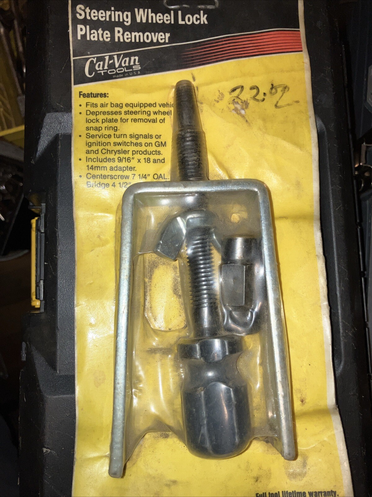 Vintage Cal-Van Steering Wheel Lock Plate Remover Made In USA