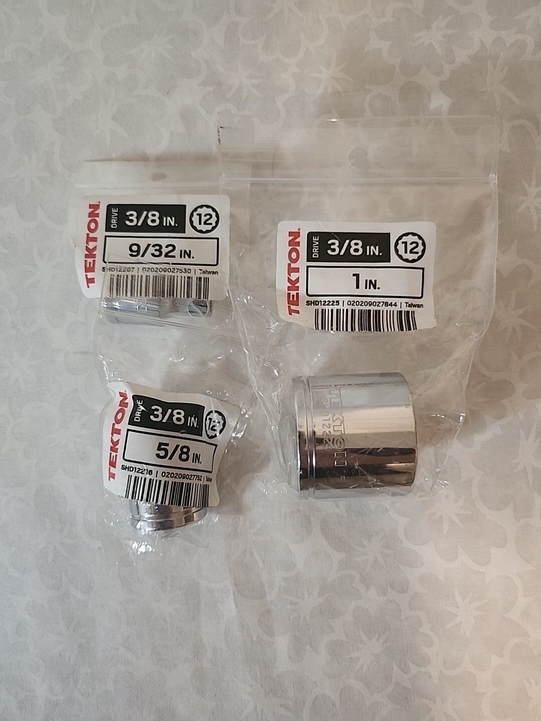 Tekton Individual 3/8” Drive Standard SAE Socket 12-point Choose From 9/32 – 1″
