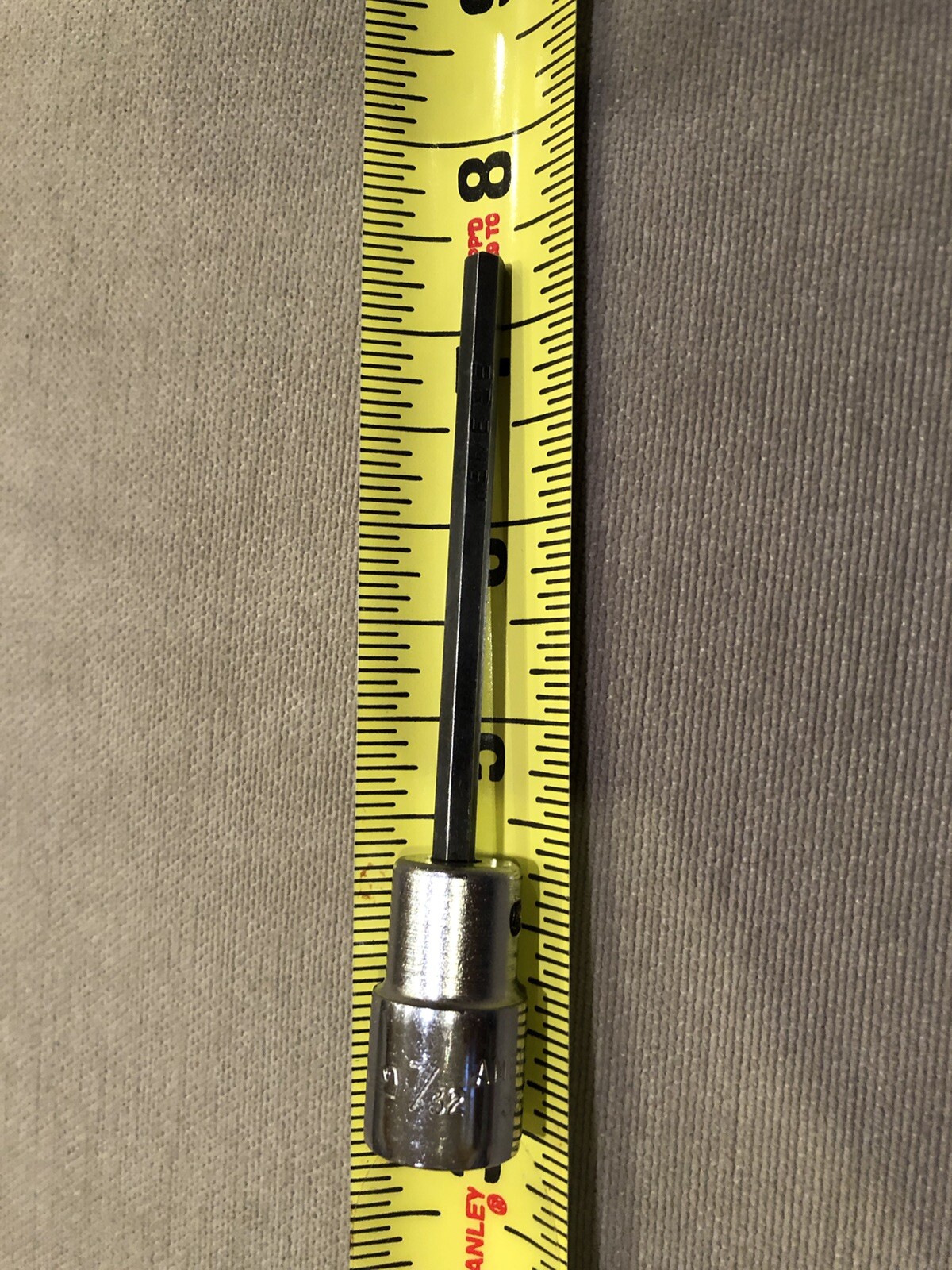 American Forge HEX BIT SOCKET #3843, 7/32 X 3/8 DRIVE, 2 Inches Long Used