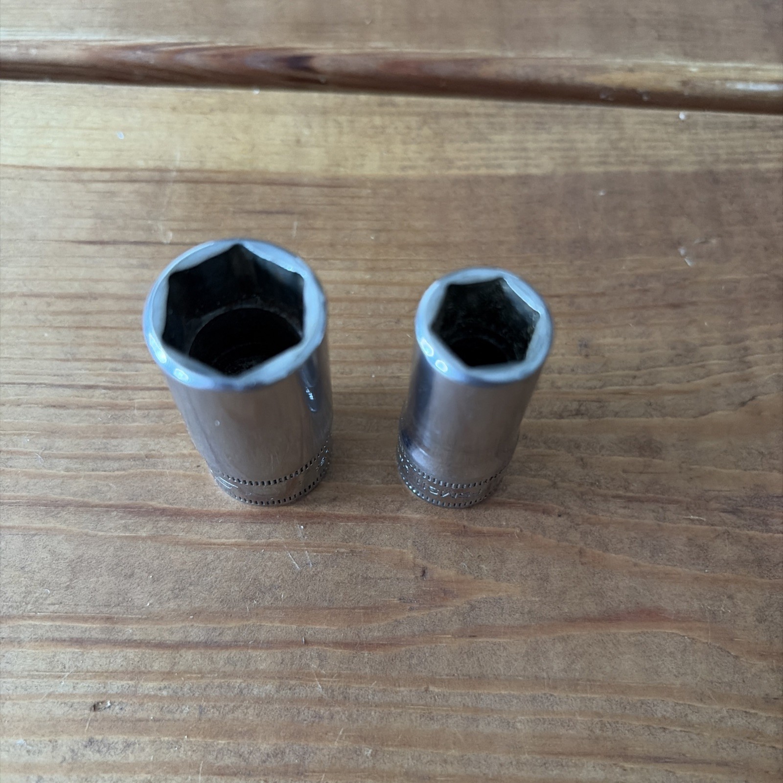 Snap-on Tools USA Drive 11mm & 15mm Chrome Socket FSMS11 & FSMS15 USED CONDITION