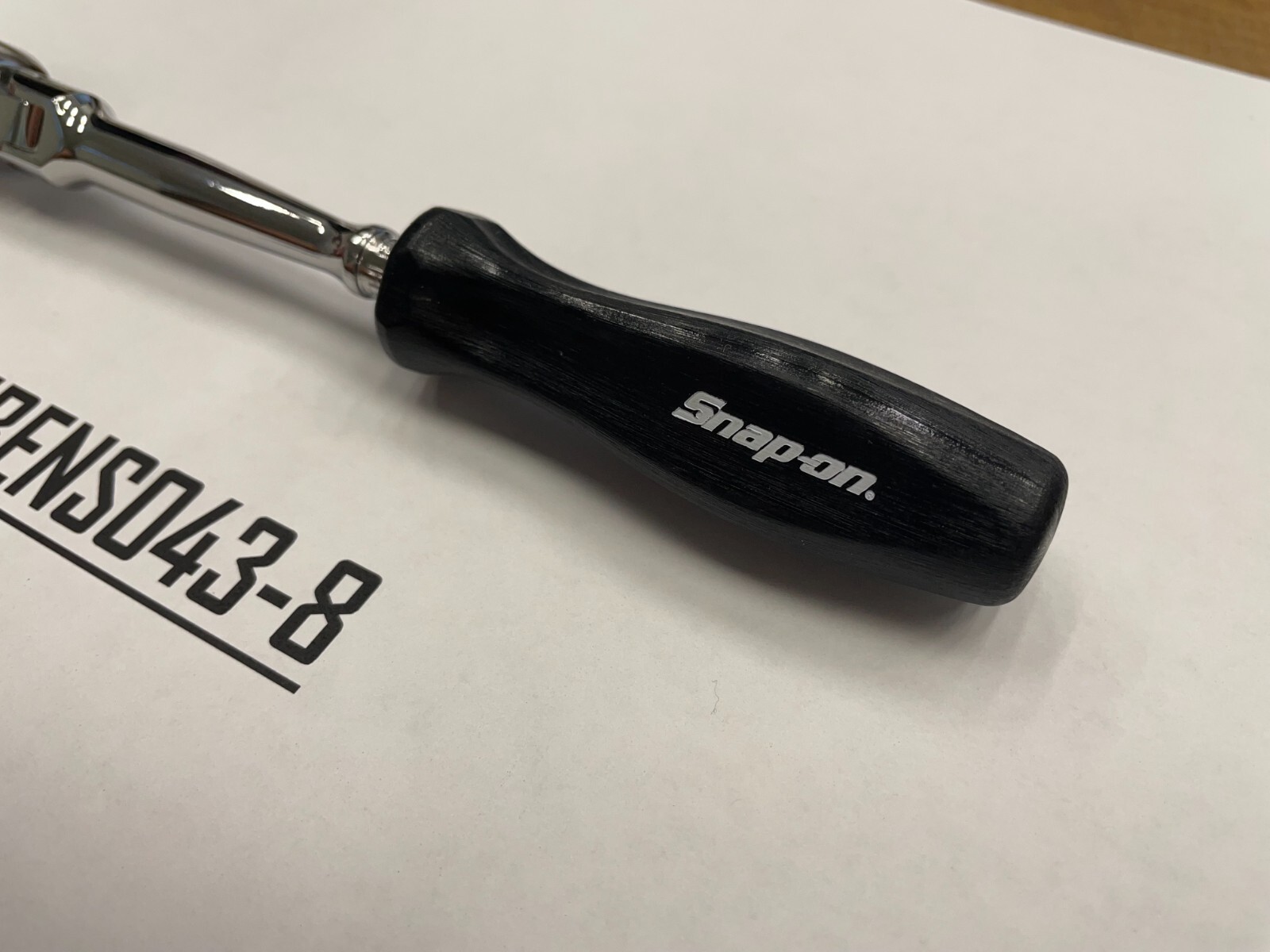 Snap-on Tools USA NEW BLACK 1/4″ Drive Hard Grip Long Flex Head Ratchet THLFD72