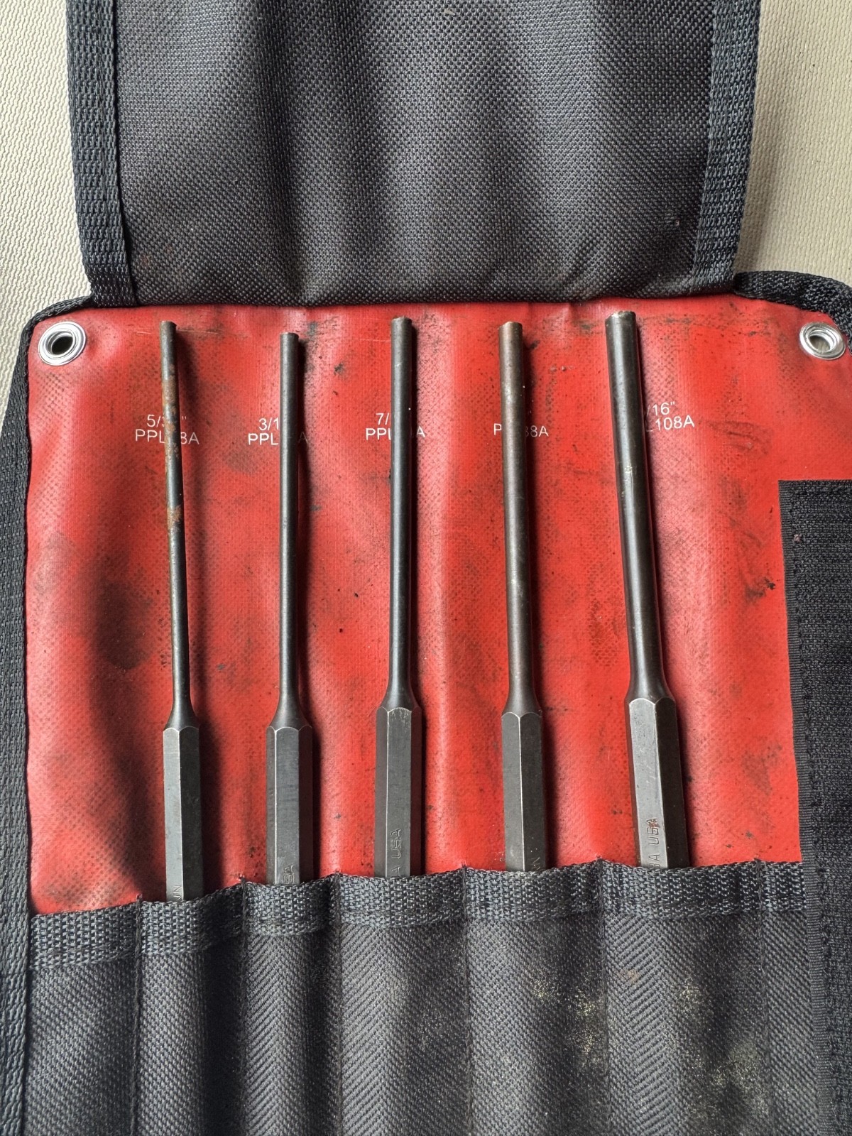 MATCO SPPL5KA 5 PIECE LONG PIN PUNCH SET