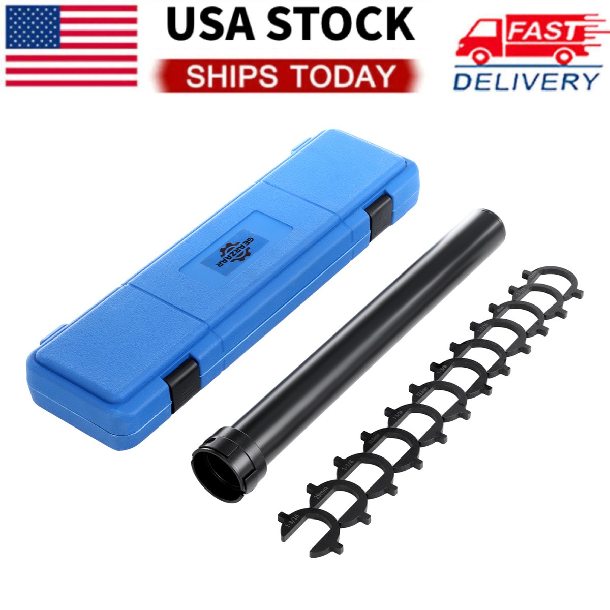 Universal Inner Tie Rod Wrench Kit 13 Pcs 1/2 Drive SAE Metric Adapters Steel