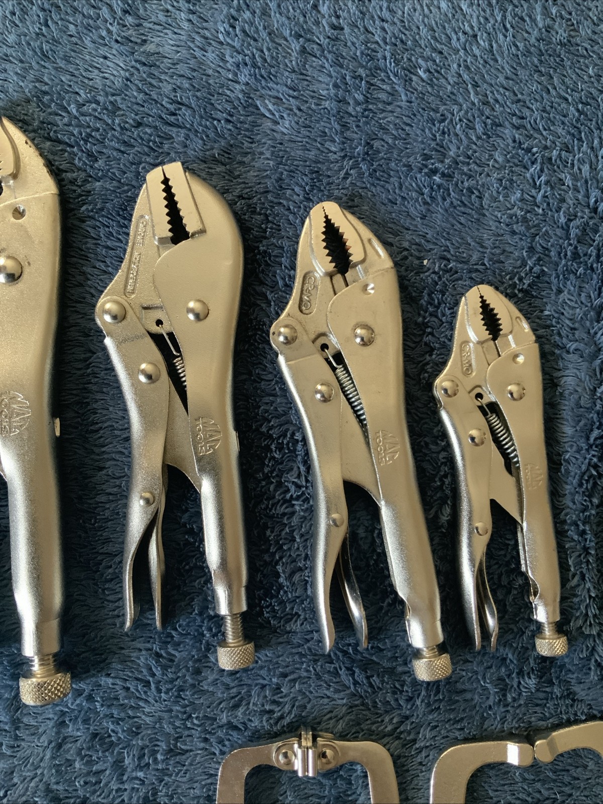 Mac Tools 9pc Locking Pliers/ Vice Grips….all Work….see Pics….
