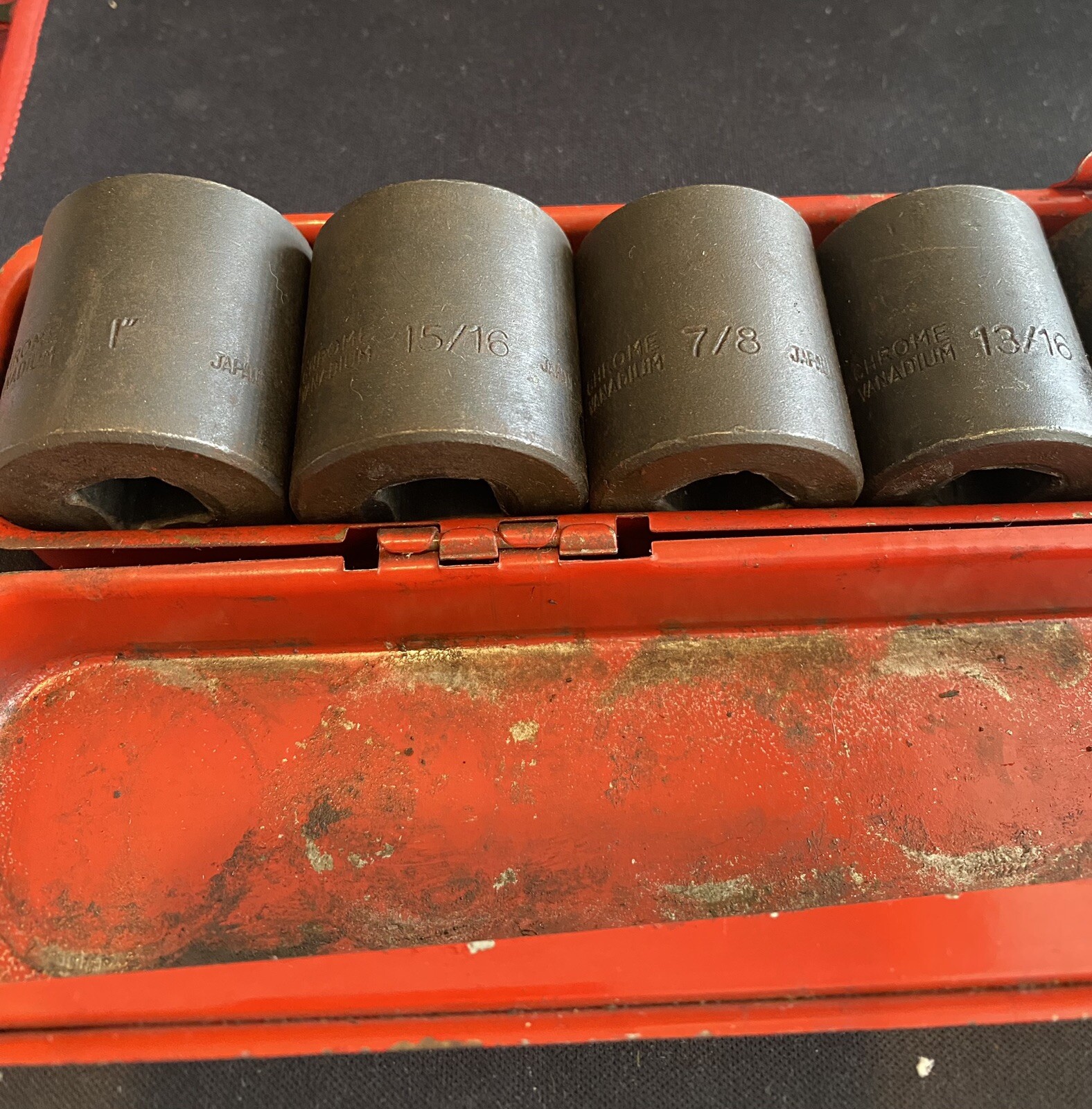 10 Piece – 6 Point 1/2″ Drive Shallow Impact Socket Set CR-V Japan 7/16 to 3/4″