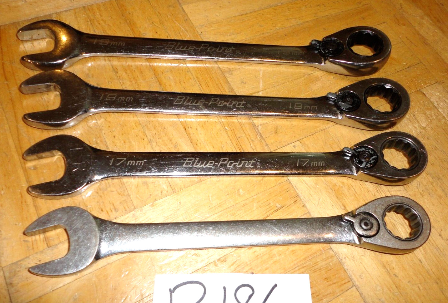 BLUE-POINT TOOLS 4 PC. METRIC RATCHETING REVERSABLE WRENCHES 16, 17, 18, 19MM