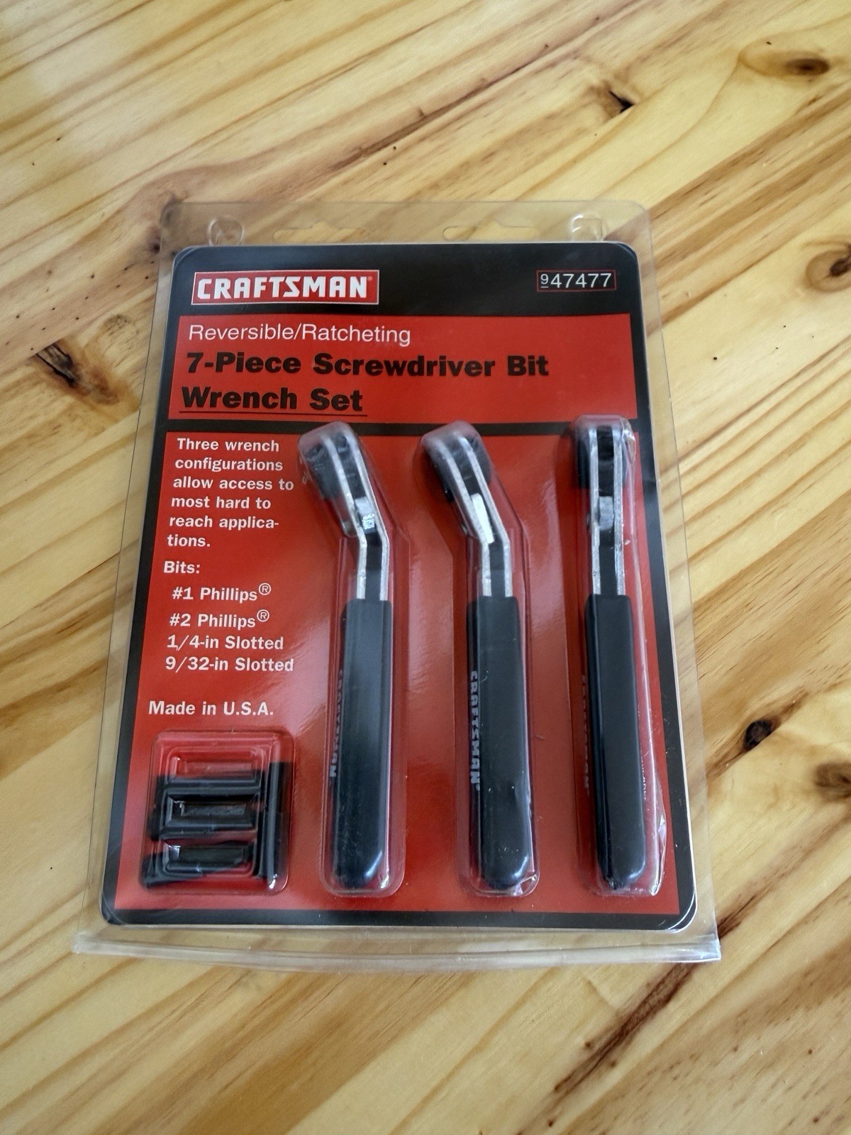 Craftsman 7pc Offset Screwdriver Bit Ratchet Wrench Set, made USA – Part # 47477