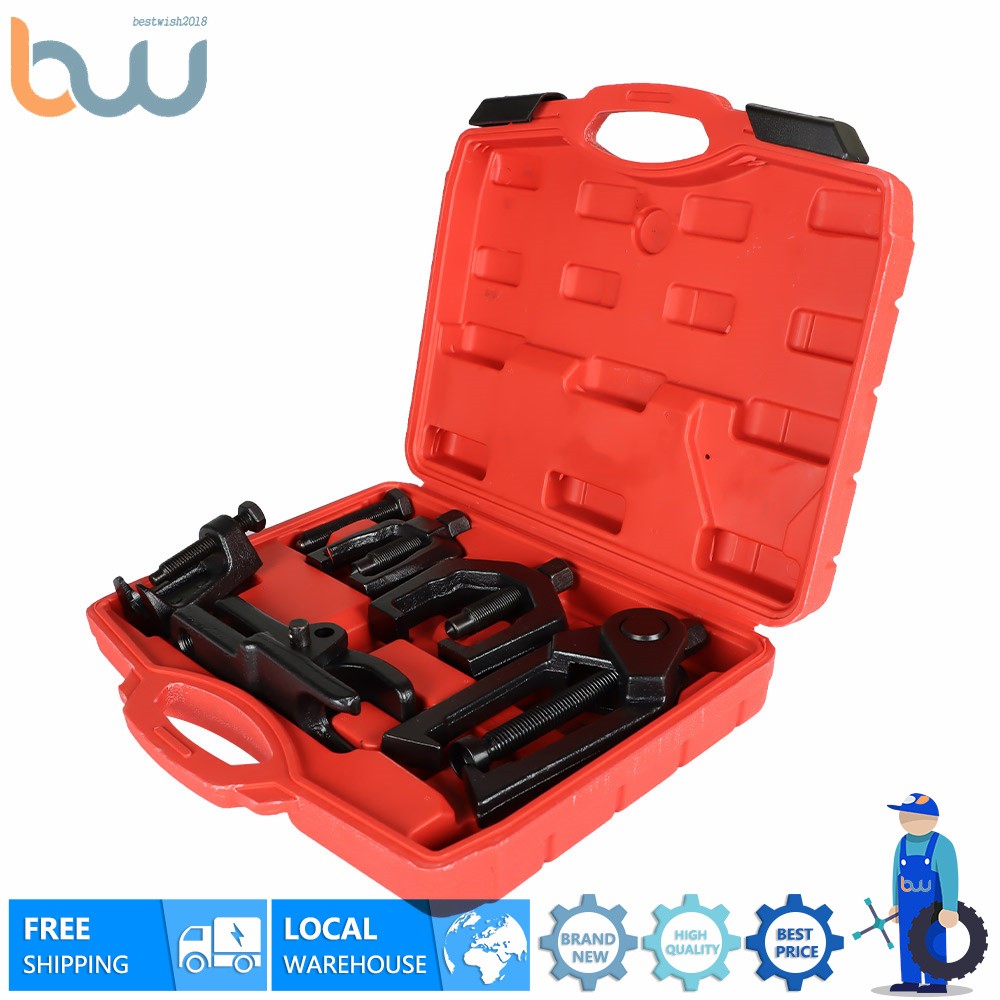 5-In-1 Ball Joint Separator Pitman Arm Puller Tie Rod End Tool Kit Front End Kit