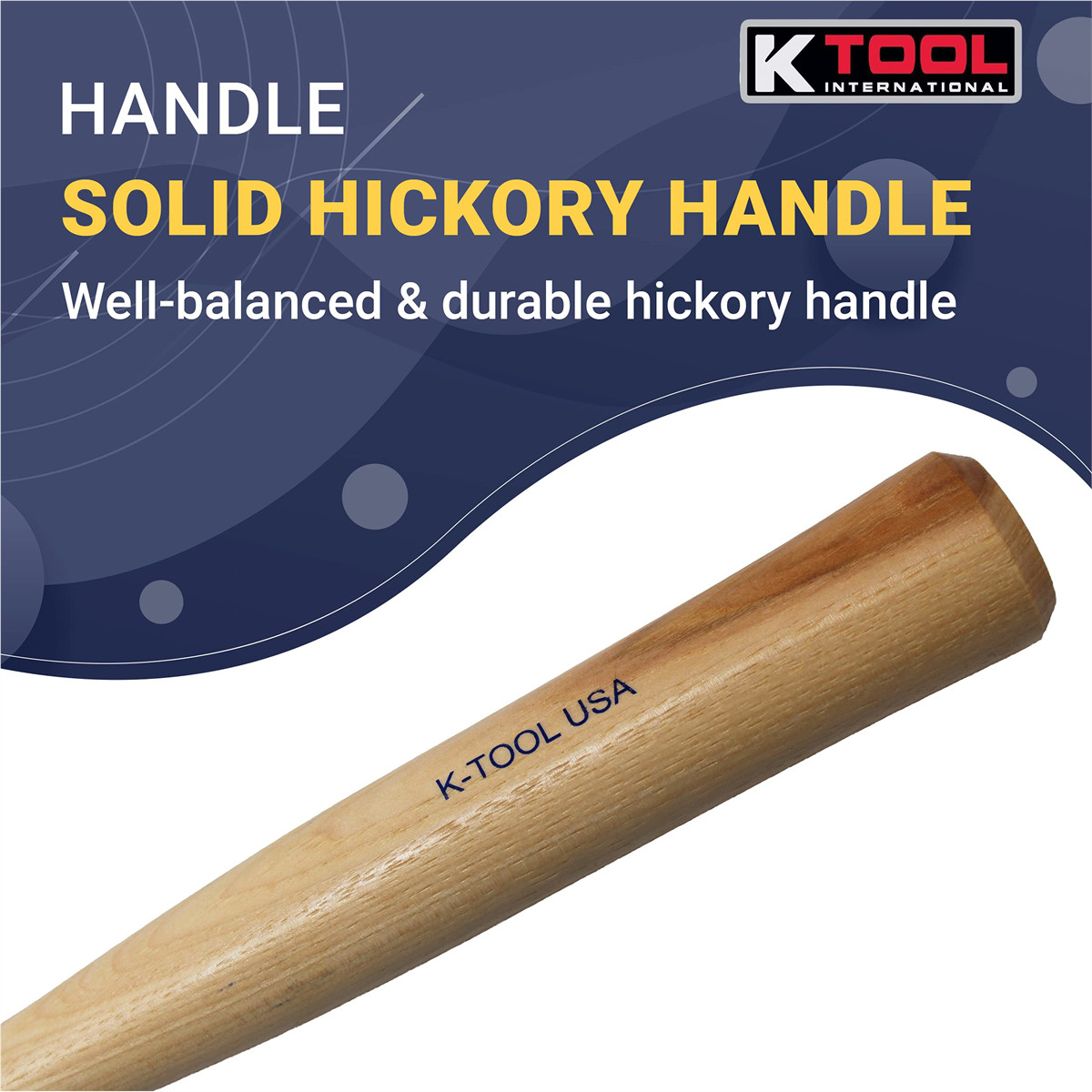 K-Tool 71714 16 oz. Brass hammer with Wooden Hickory Handle
