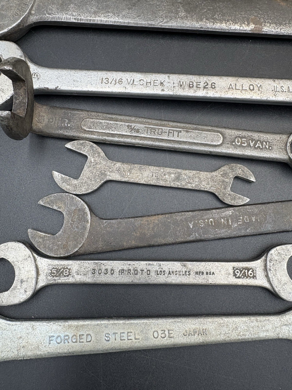 Lot Of 13 VTG Miscellaneous Wrenches, Various Sizes