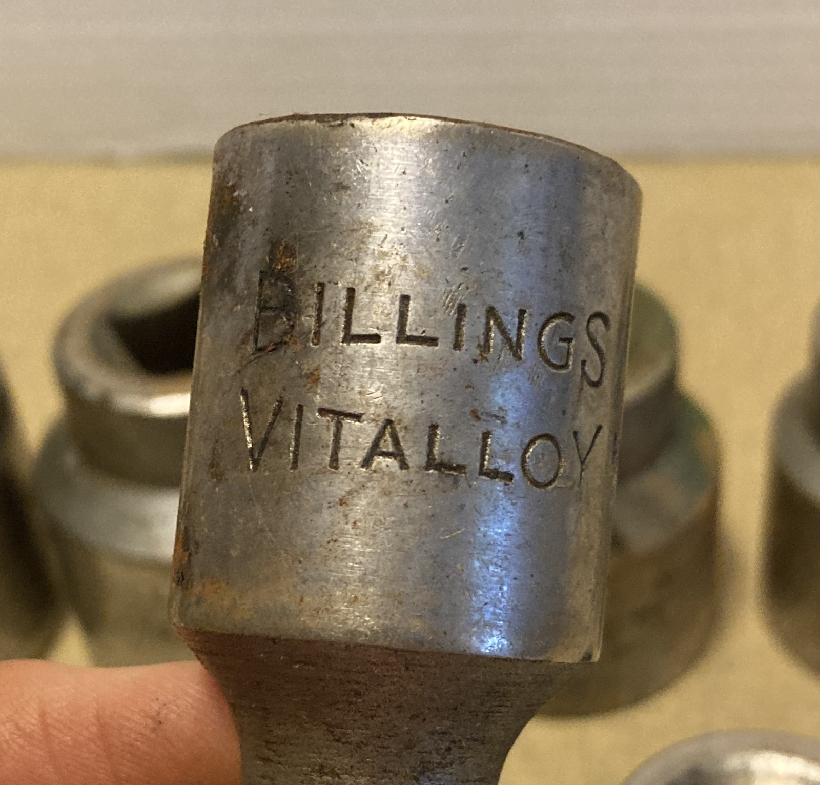 Vintage Billings Vitalloy 3/4″ Drive 10 Piece Socket Set w/Extension
