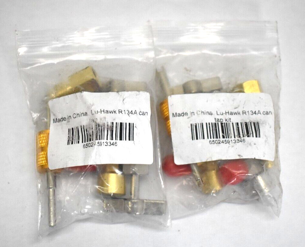 Lu-Hawk R134A Self-Sealing & Single Puncture Can Taps With Valve Core Removal