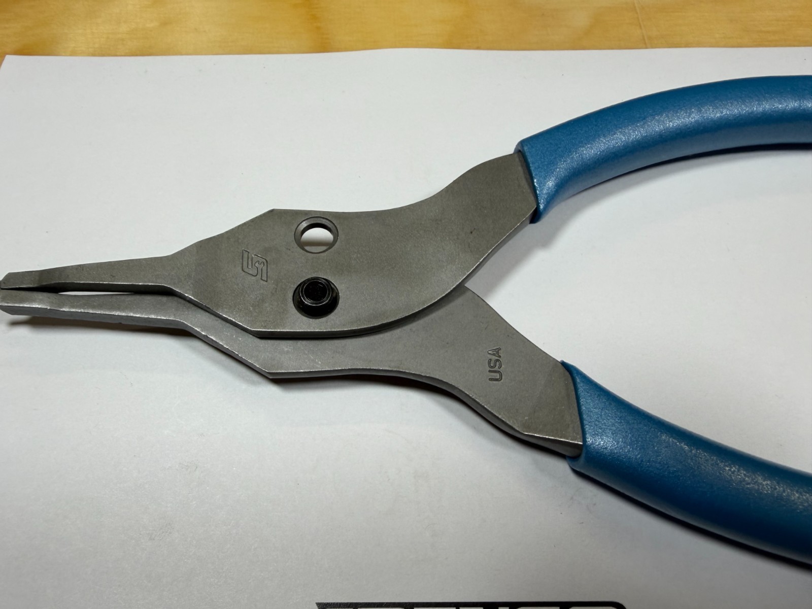 Snap-on Tools USA NEW PEARL BLUE Straight Tip .090 Snap Ring Pliers SRPCR9000PB