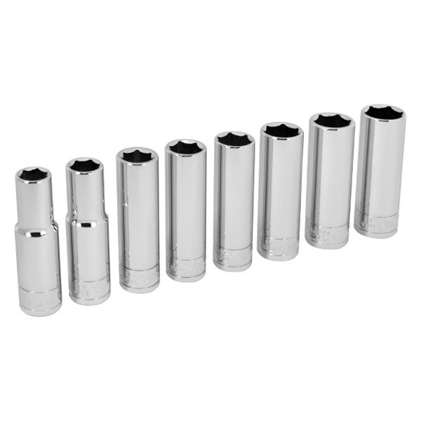 Performance Tool 1/2″ Drive 6-Point Metric Deep Socket Set 8 Pieces