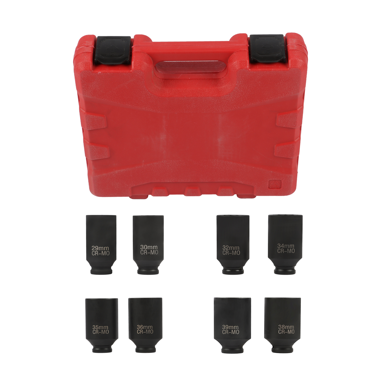 8Pcs 1/2″ Impact Socket Set 12 Point Drive Deep Spindle Axle Nut 29-39mm