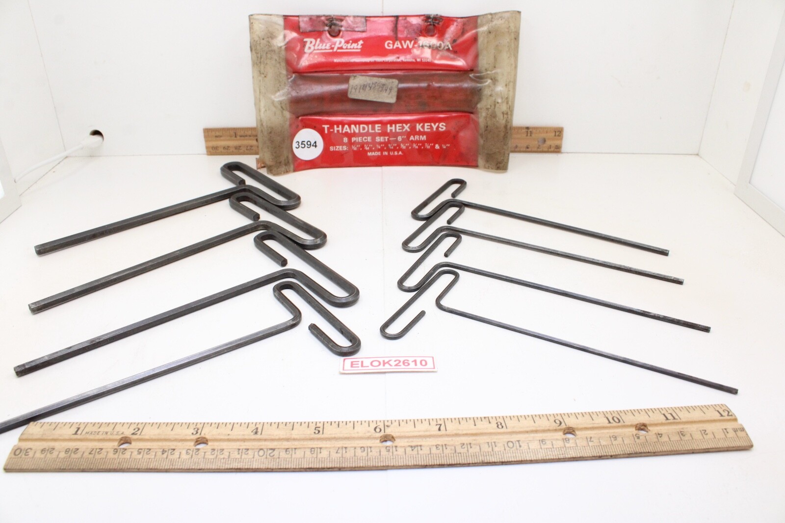 Blue Point GAW-1600A 8 Piece T Handle Hex Keys USA