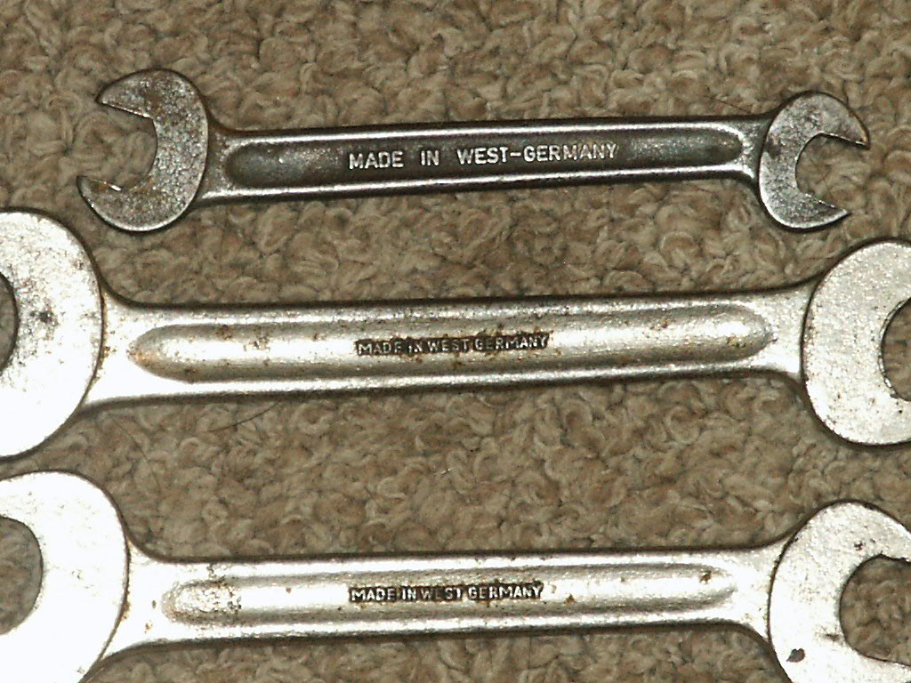 3 Vintage Made West Germany Wrenches 3/8″ x 7/16″ 3/4″ x 5/8″ 11/16″ x 19/32″