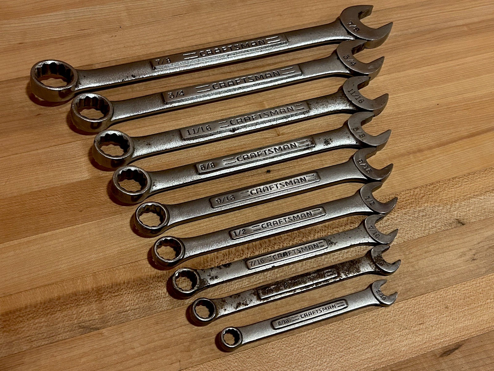 Craftsman USA | 9pc SAE 12 Point Combination VA Wrench Set (5/16” – 7/8”)