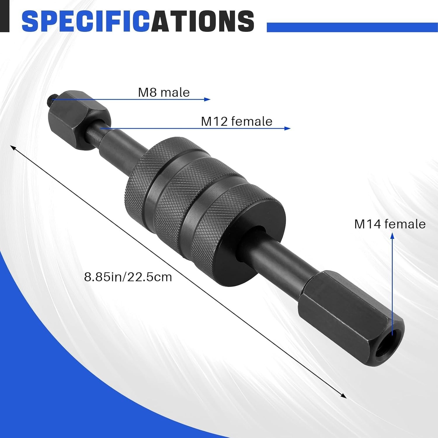 Diesel Injector Puller Tool M8 M12 M14 Slide Hammer for Ford GM Dodge Diesel
