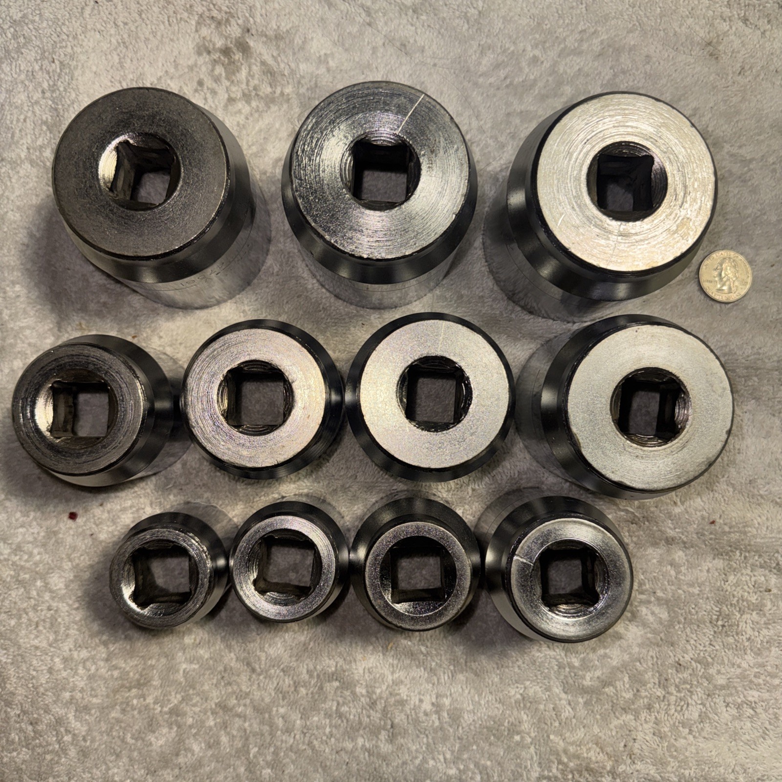 LARGE Craftsman 3/8 Drive Std Socket Lot Point 12 Pieces 1 5/16” – 2 3/8” CLEAN