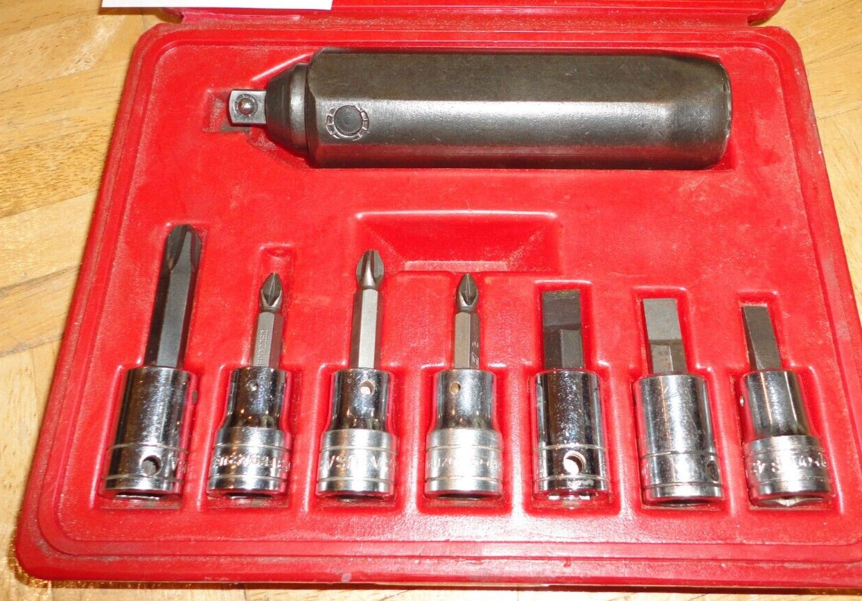 SNAP-ON TOOLS 8 PIECE 3/8 DRIVE IMPACT DRIVER SET 208EPIT