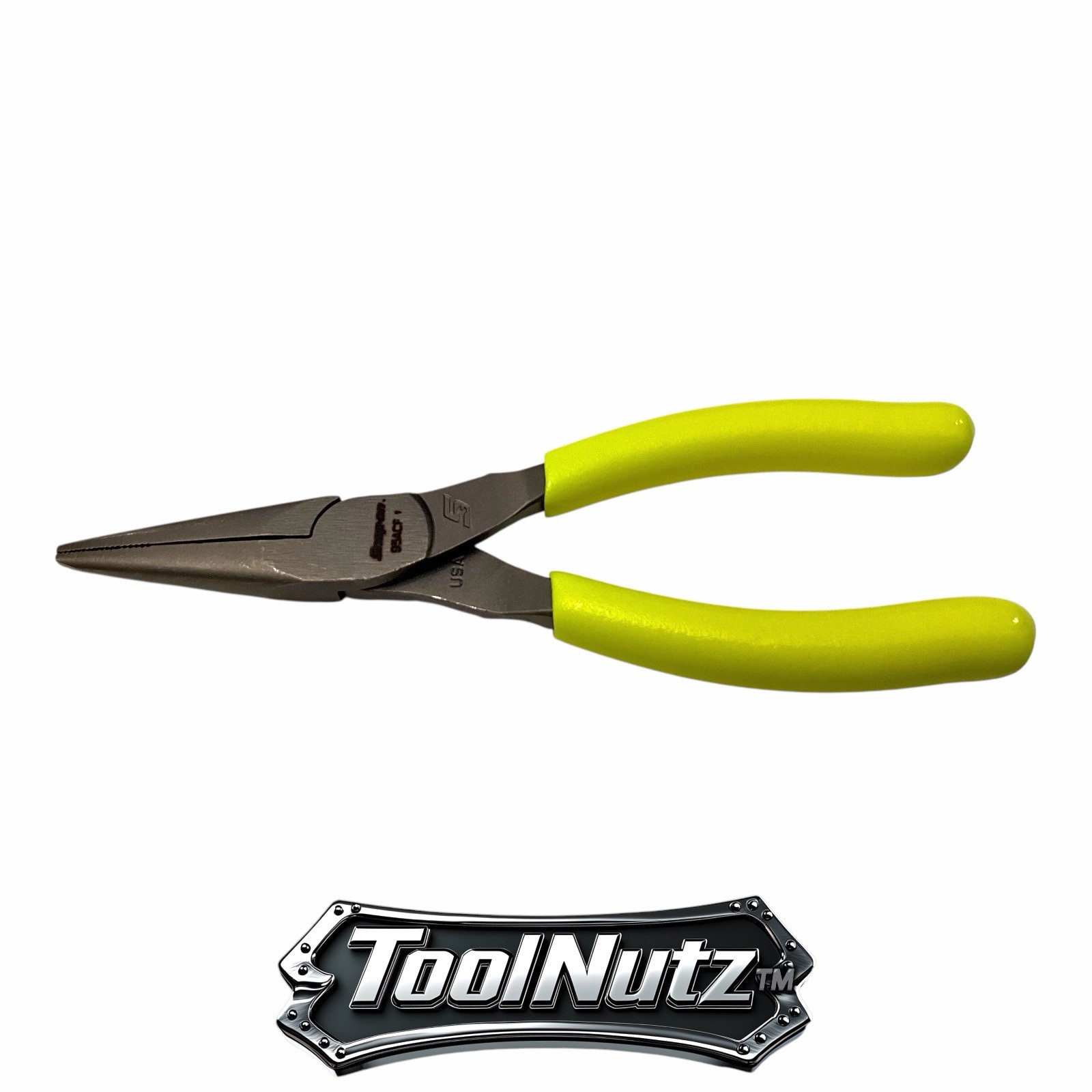 Snap-on Tools NEW 95ACFHV 6″in. YELLOW Soft Grip Rounded Jaw Needle Nose Pliers