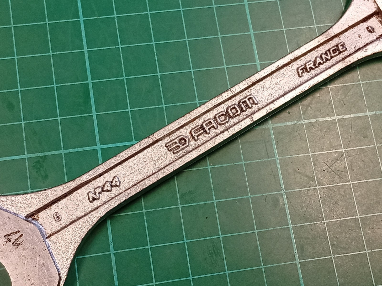Facom No44, 15mm x 17mm, Vanachrome Super S, Open Ended Spanner, Made In France