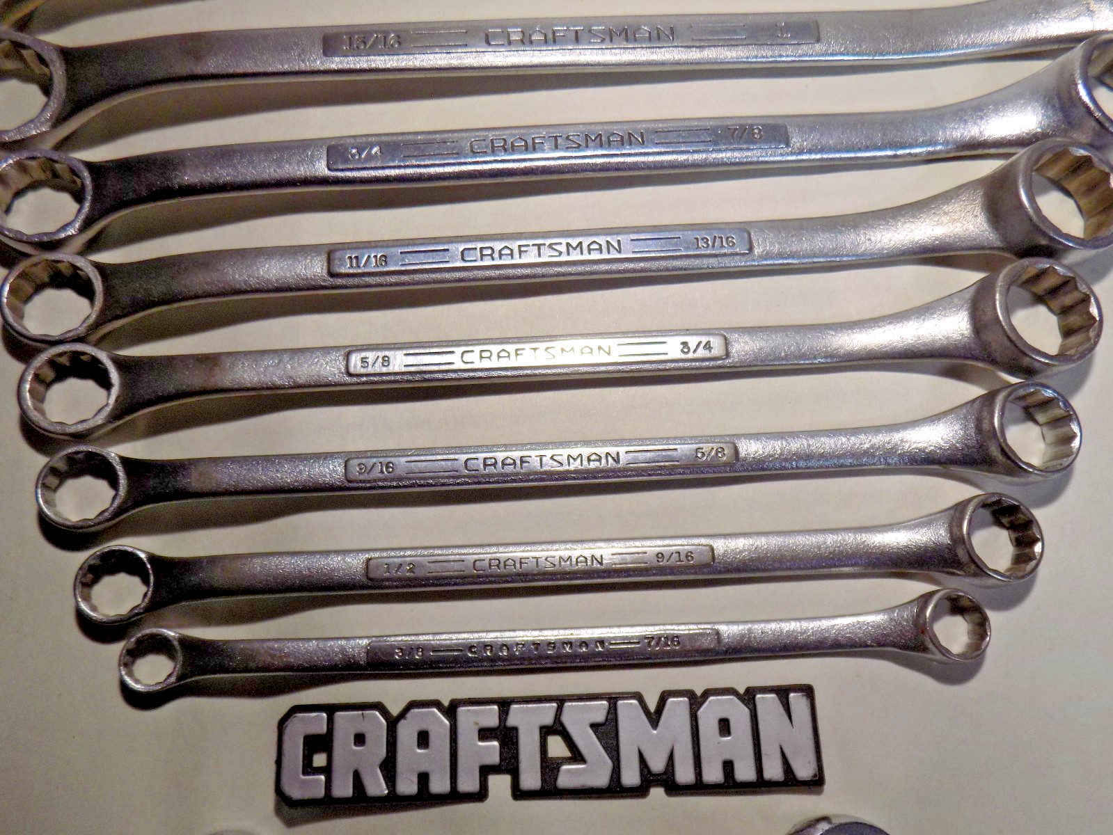 Nice 8+3 Pc. USA Craftsman Offset Box/Stubby Wrench Sets-3/8″-1 1/14″