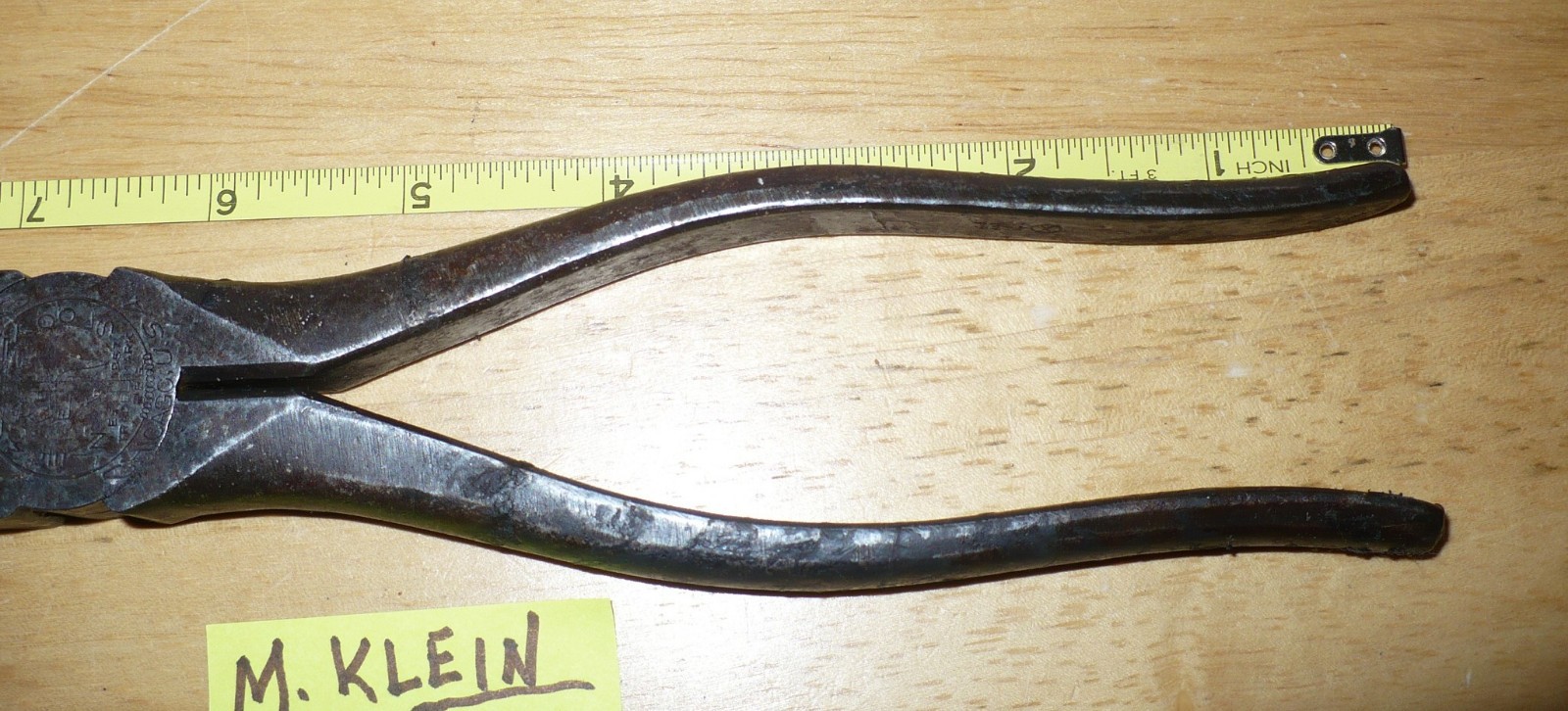 Vintage M. Klein Lineman Pliers 1857 Trademark Reg Chicago USA X L EL 1943 ?