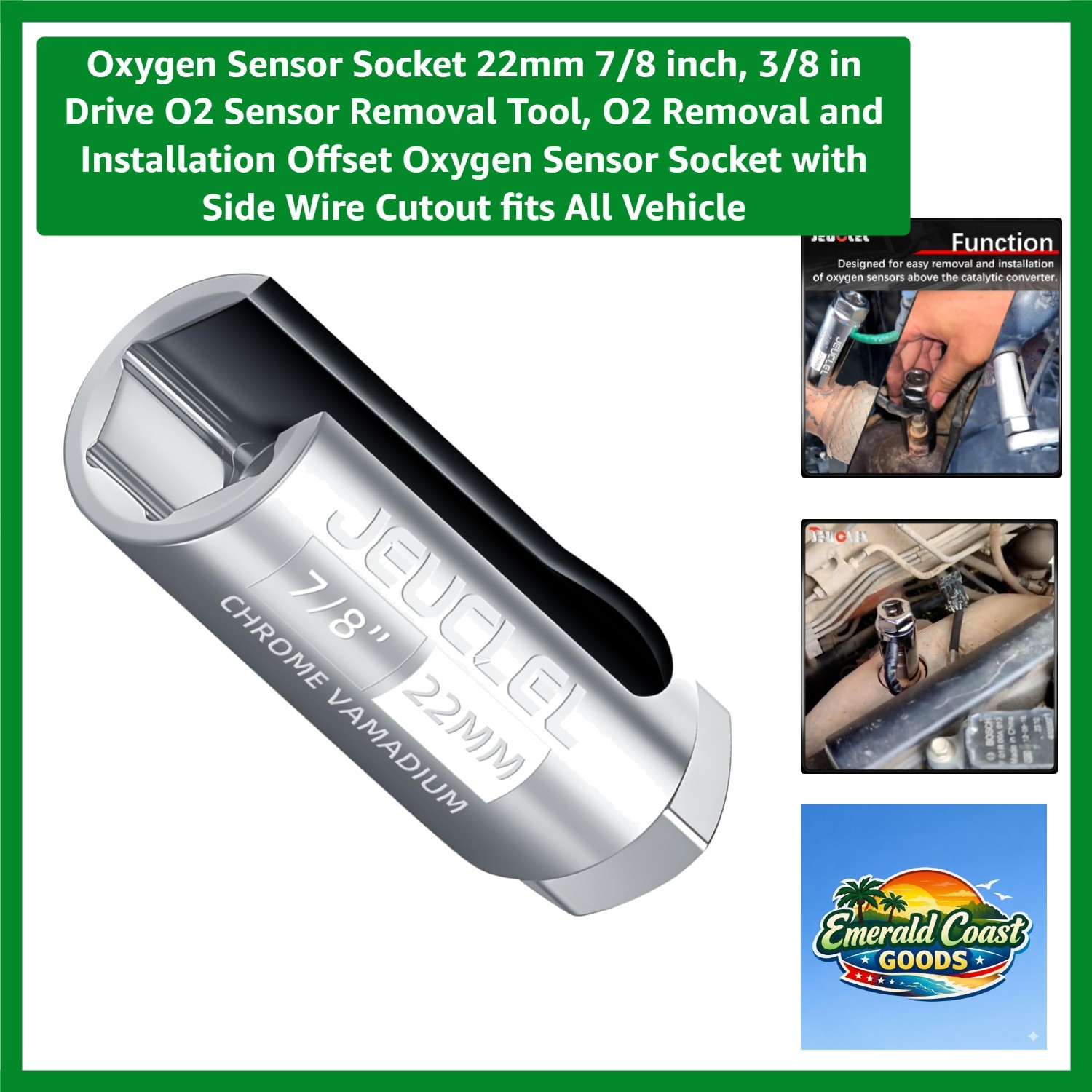 High-Quality 3/8 Inch Drive O2 Sensor Removal Tool – Fits Most Vehicles