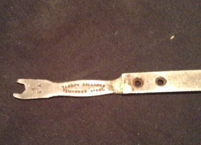 VINTAGE USED HAND MADE EXTENDED TERRYS 4BA OPEN SPANNER WRENCH AUTO TOOL VEHICLE