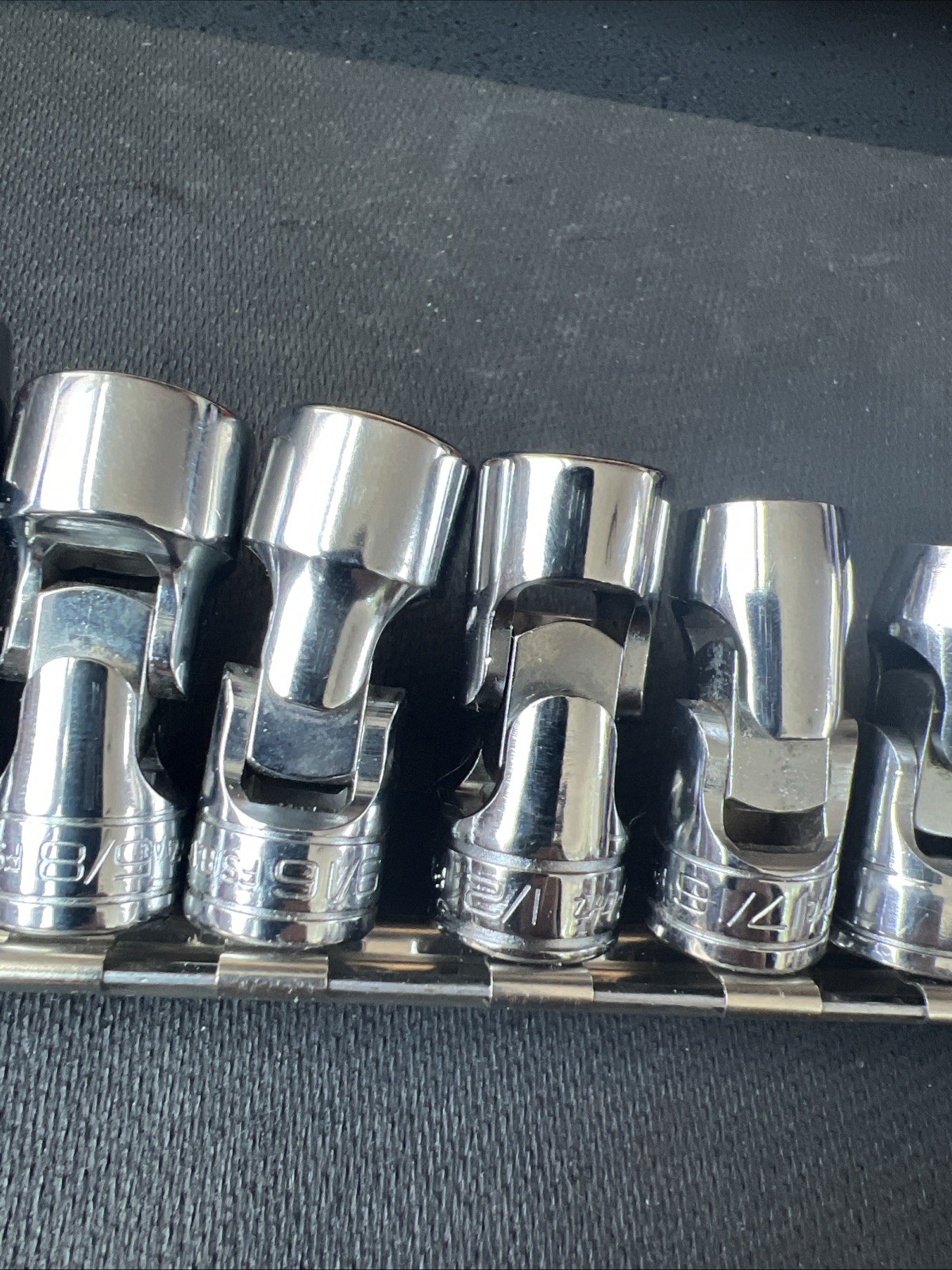 Snap On 3/8 10 Pcs Swivel Socket Set Drive 6pt Point SAE 5/16- 3/4 ⭐️206afsa +