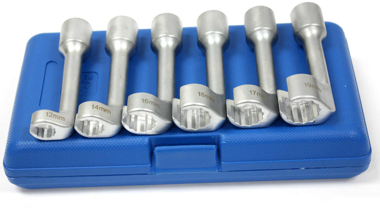 6pcs L-Type Open Ended Ring Diesel Fuel Injector Line Socket Wrench Set 12-19mm
