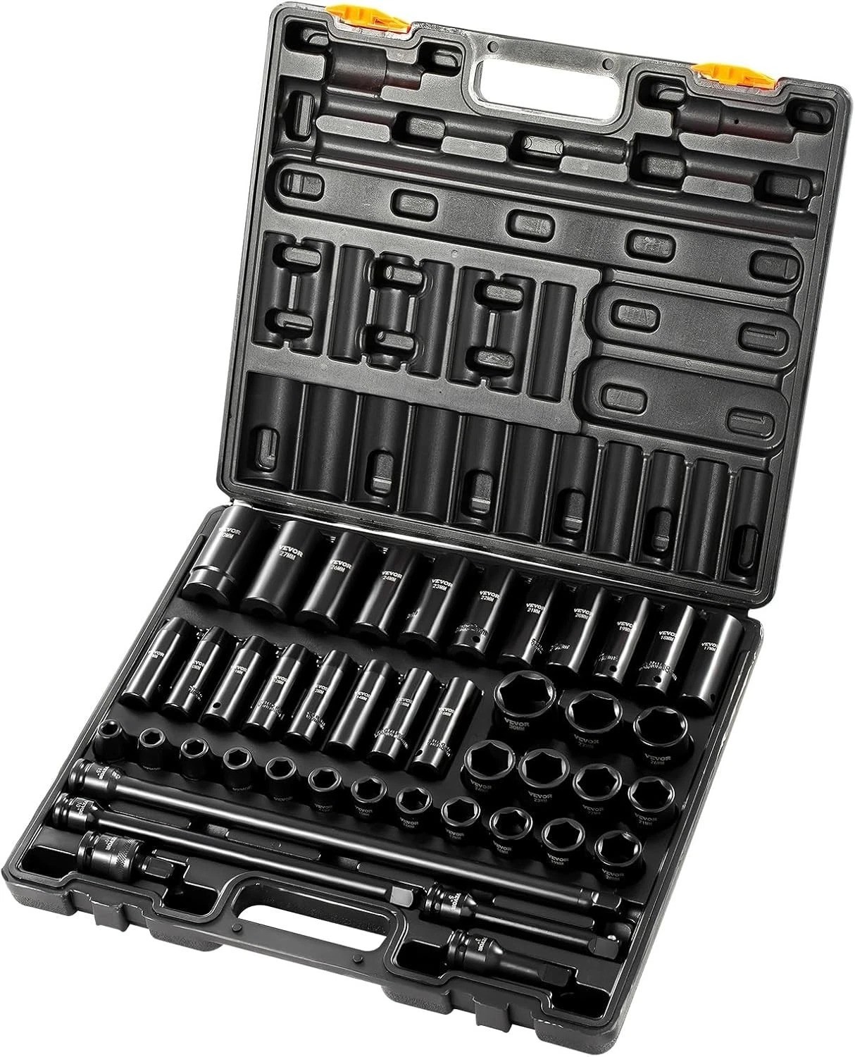Impact Socket Set, 1/2 Inches 43 Piece Impact Sockets, 1/2 Inches Drive Socke…