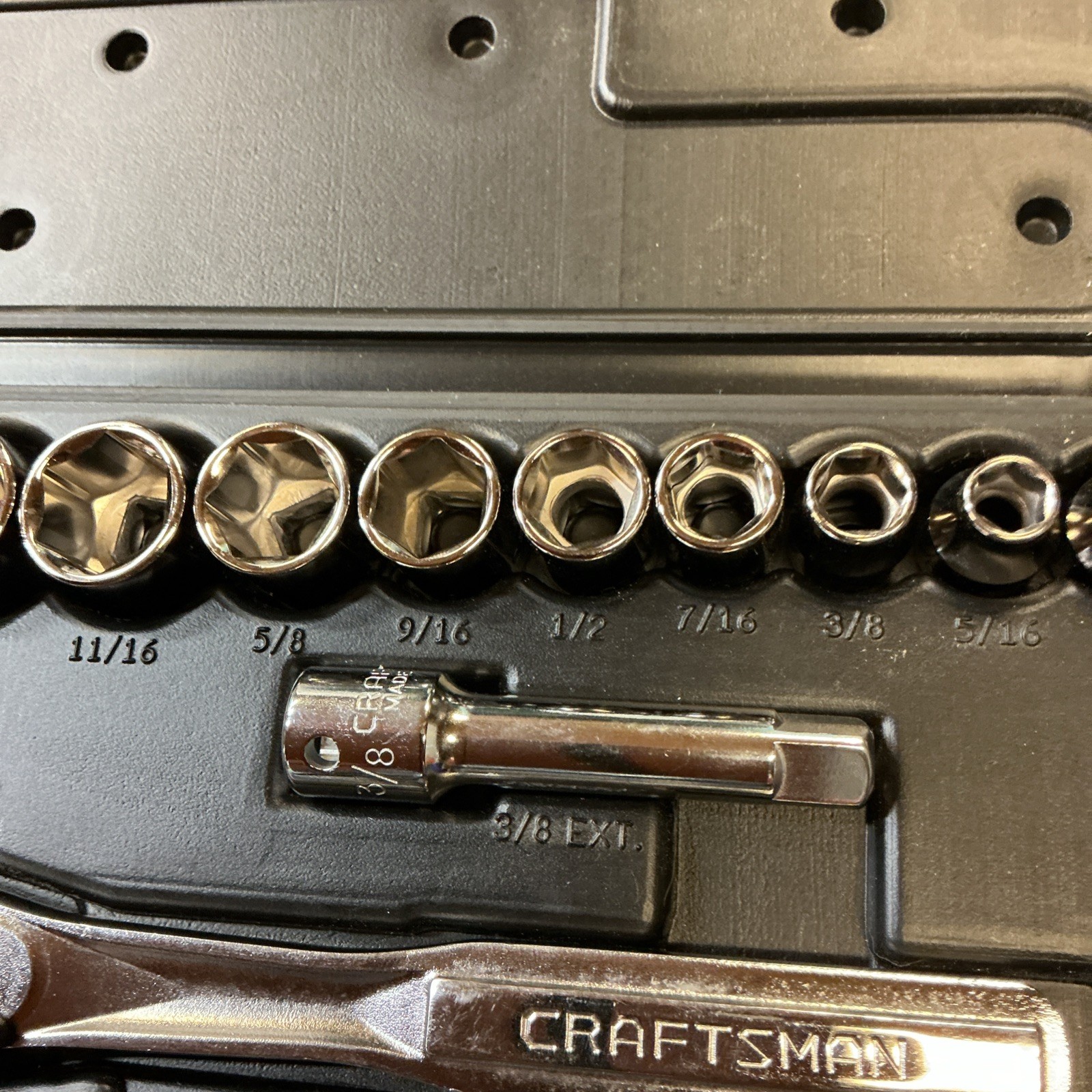 Craftsman USA 12 pcs 6 pt SAE 13/16” To 1/4” Ratchet Set 3/8”Drive FREE SHIPPING